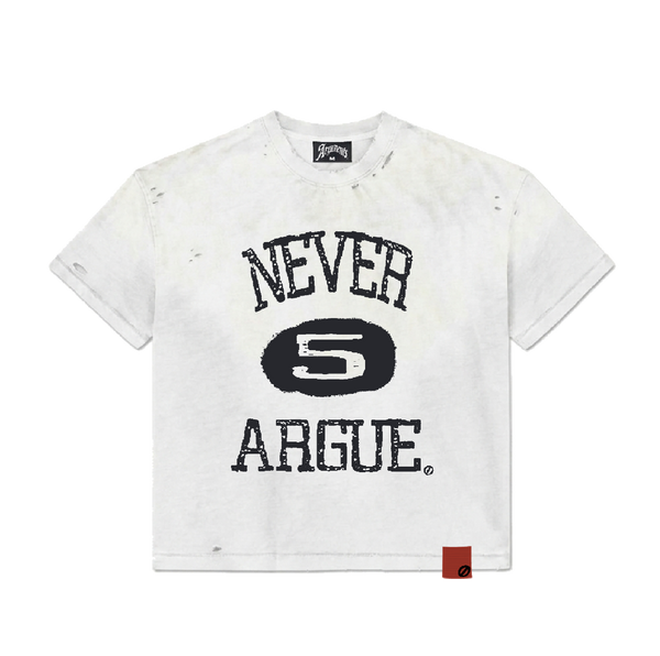 WHITE “DONE TALKIN” TEE