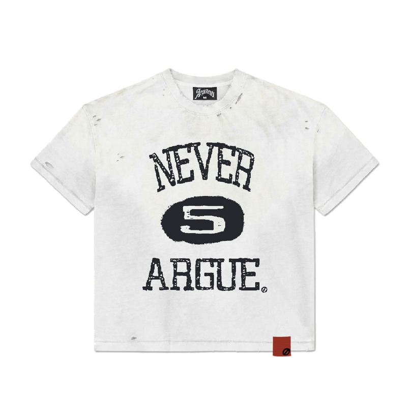 WHITE “DONE TALKIN” TEE