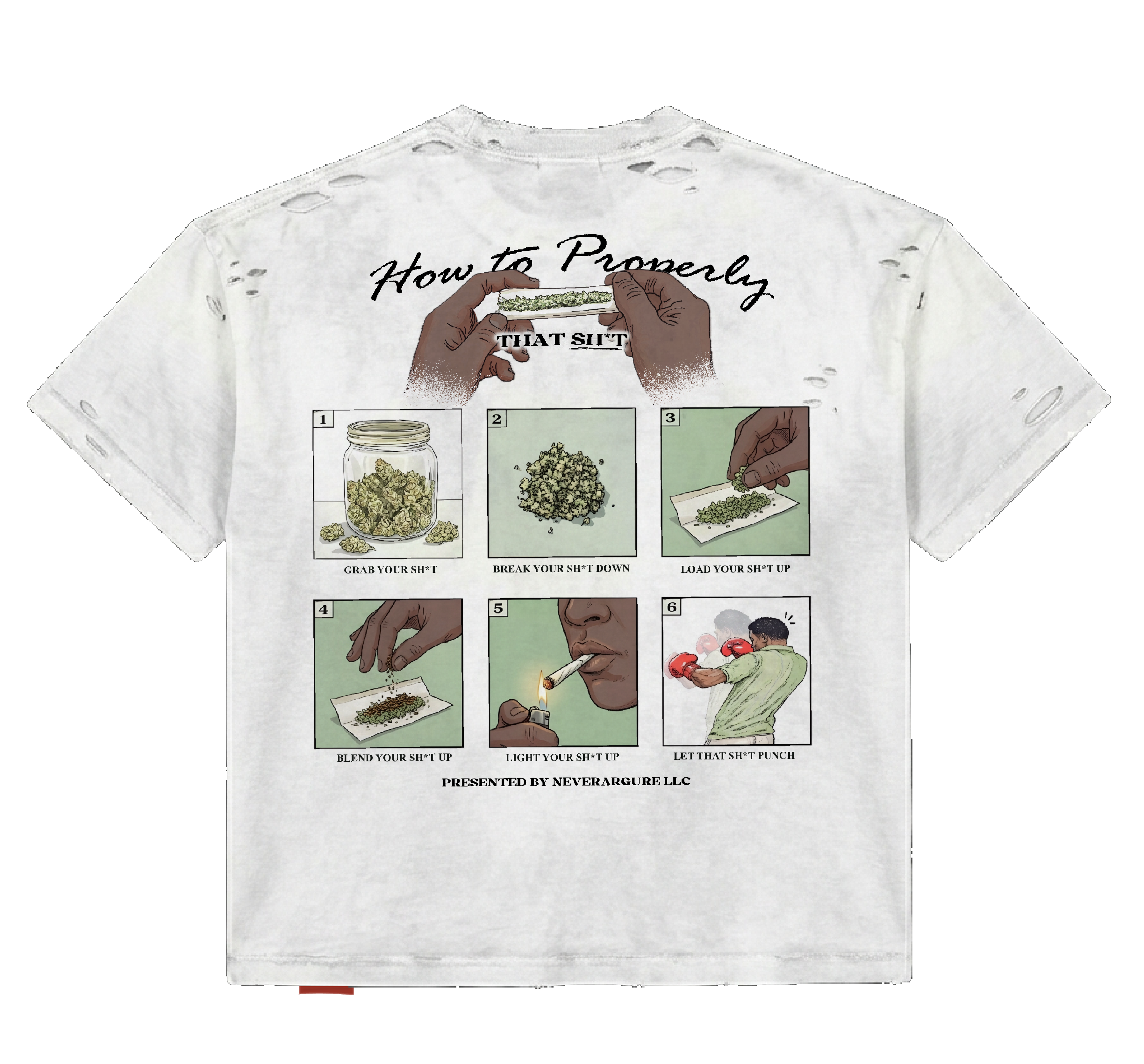 WHITE “ROLL THAT SH*T” TEE