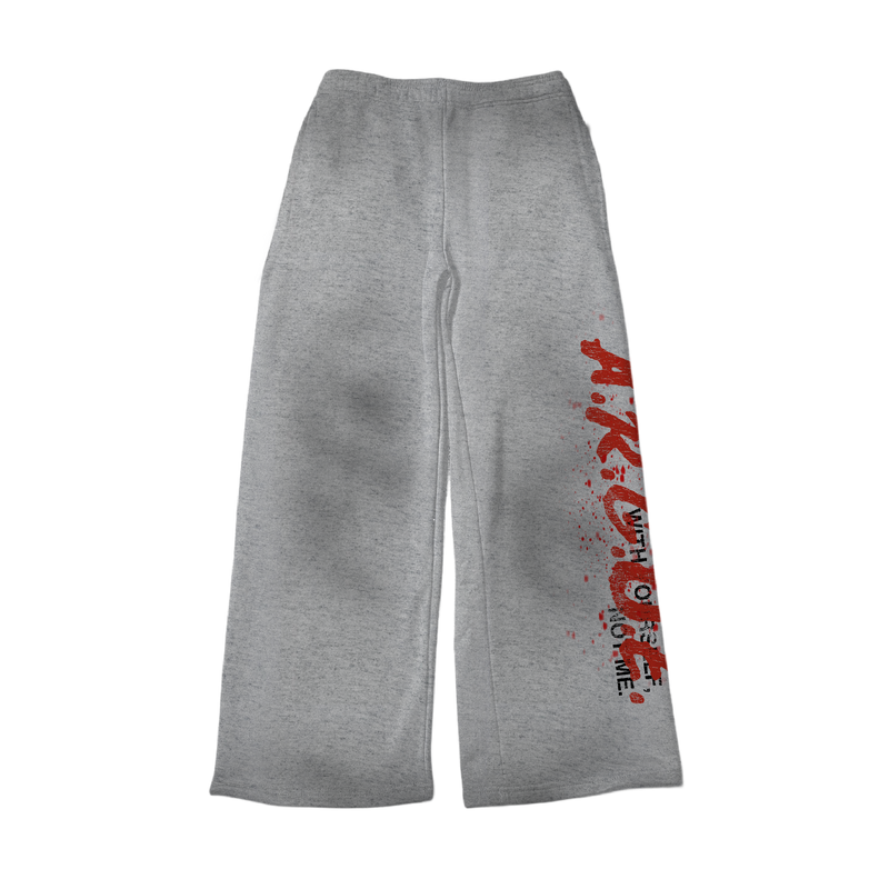 GREY “A.R.G.U.E” SWEATS
