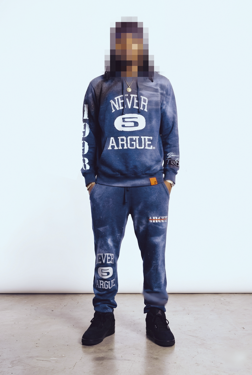 NAVY “ROUGE” HOODIE