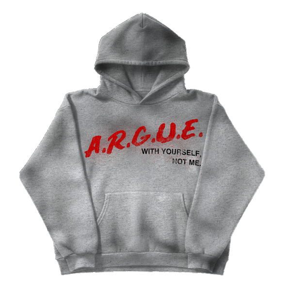 GREY A.R.G.U.E HOODIE
