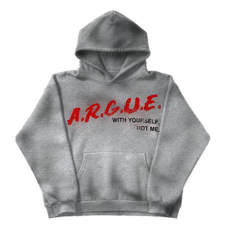 GREY A.R.G.U.E HOODIE